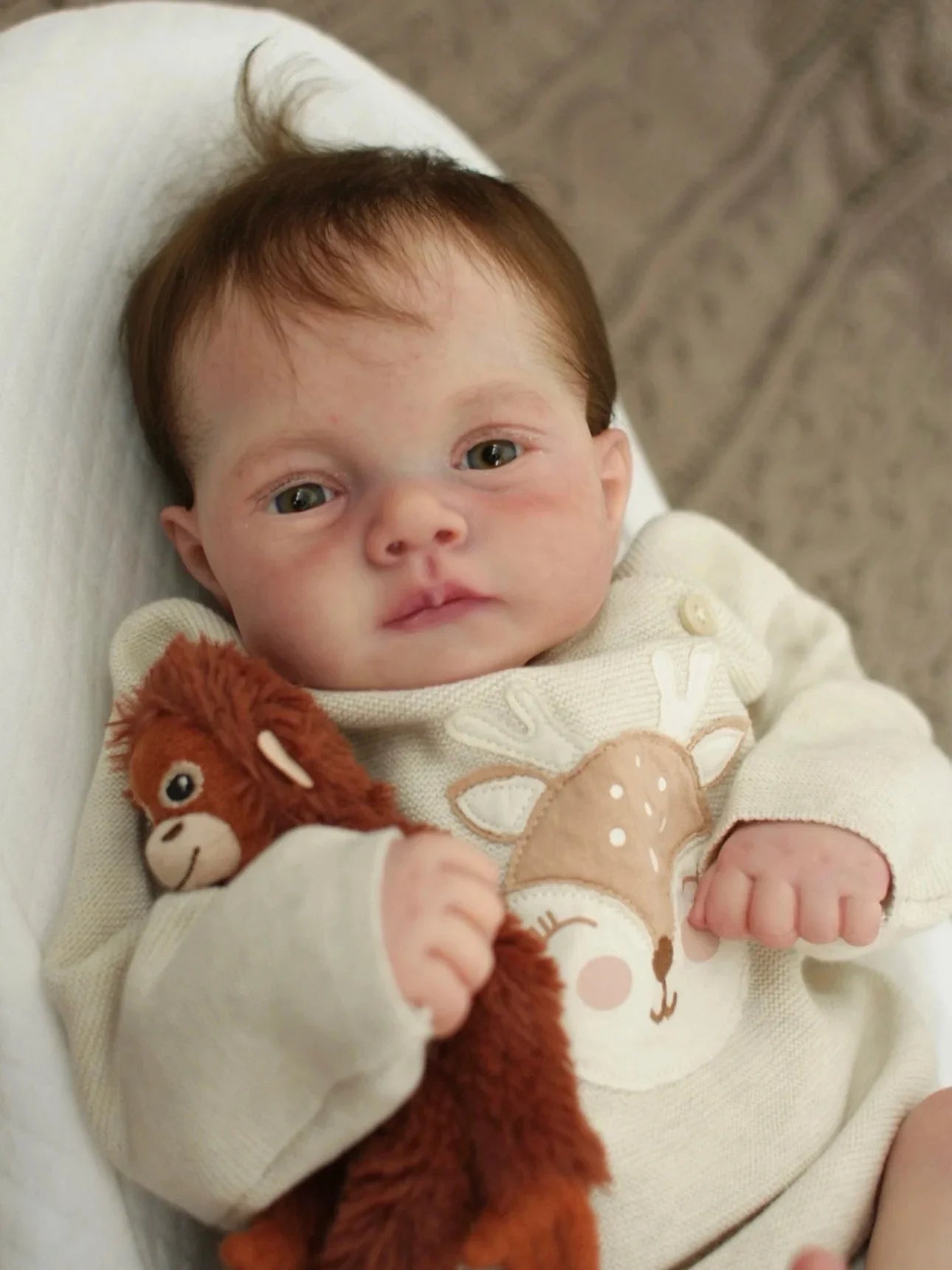 Elara 20-Inch Reborn Baby Doll – Blue-Eyed Newborn with Hand-Implanted Hair