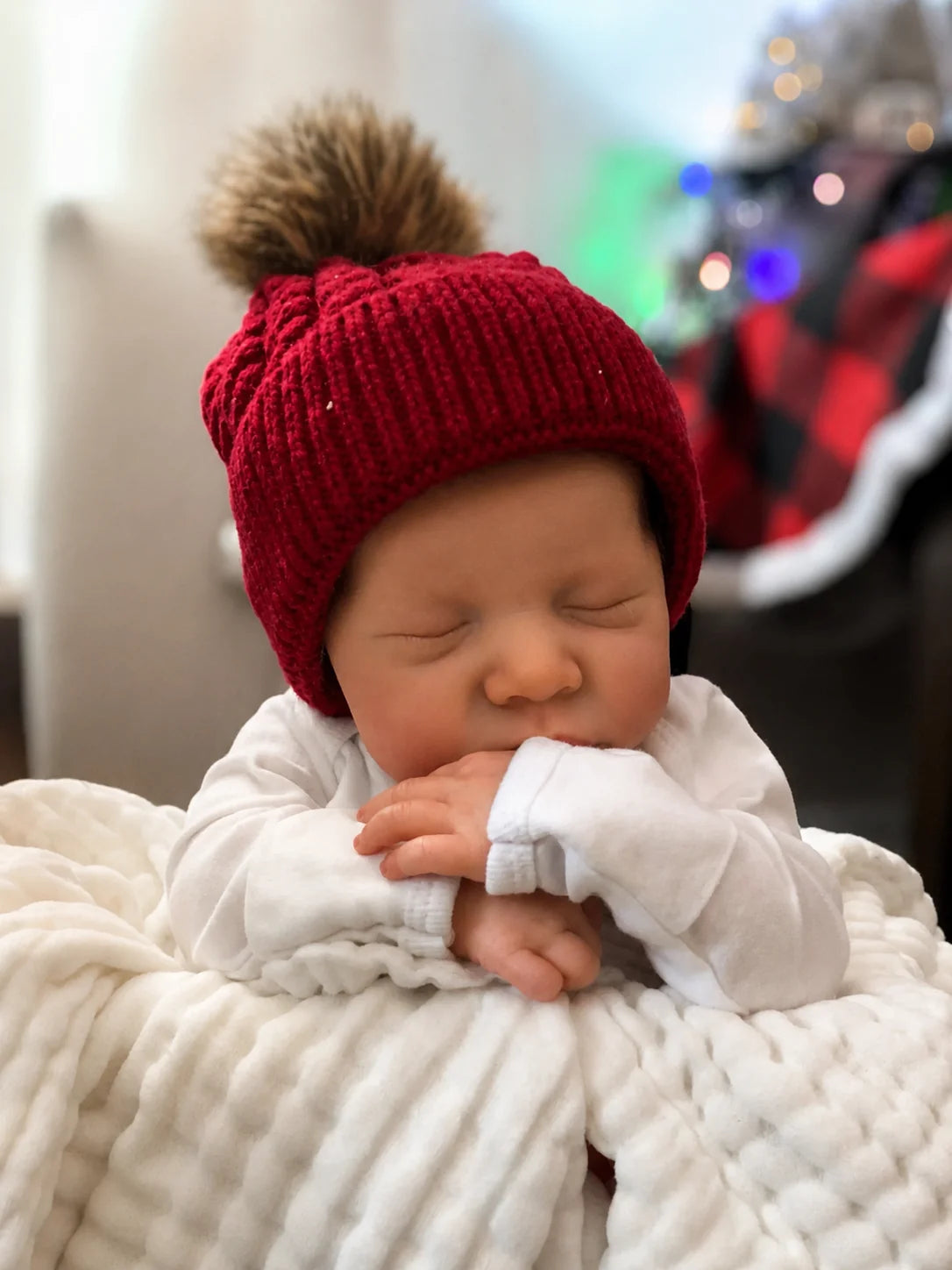 Benny 19-Inch Sleeping Reborn Baby Doll – Full Vinyl Waterproof Newborn Boy with Hand-Painted Hair
