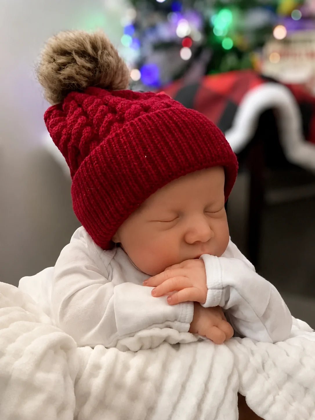 Benny 19-Inch Sleeping Reborn Baby Doll – Full Vinyl Waterproof Newborn Boy with Hand-Painted Hair