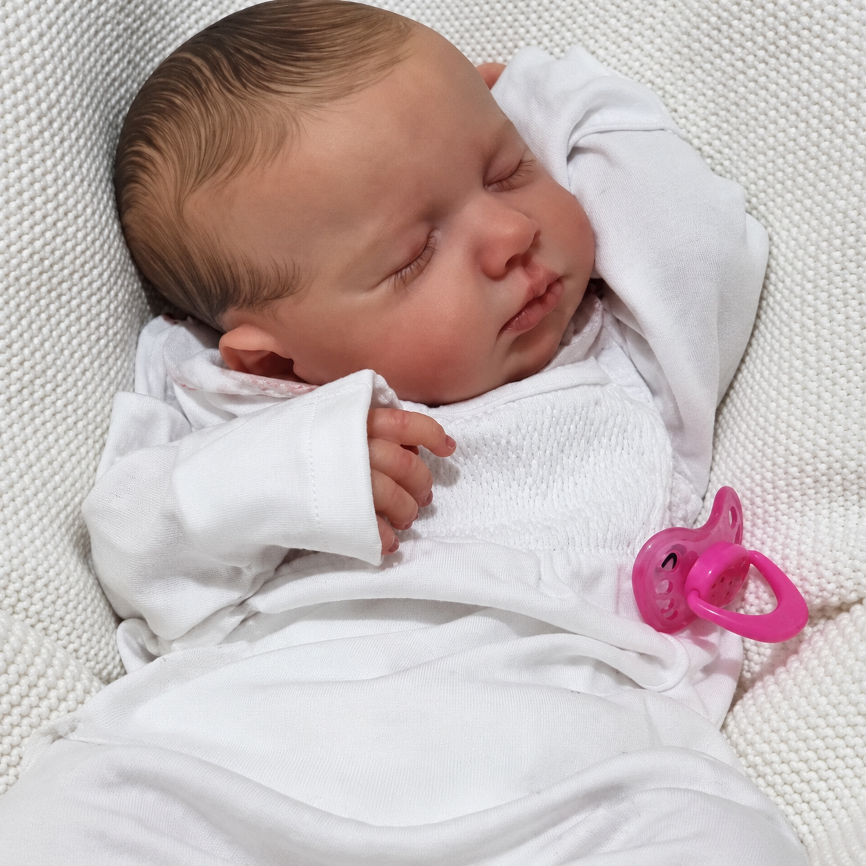 Loulou 19-Inch Sleeping Reborn Baby Doll – Realistic Newborn with Hand-Painted Hair
