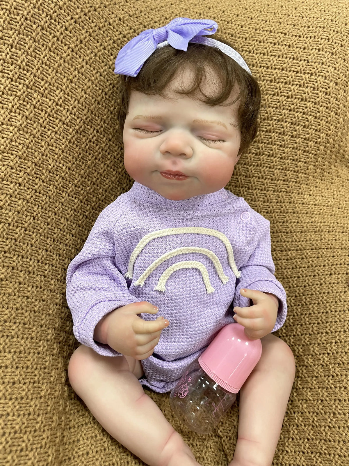Ariel 20-Inch Sleeping Reborn Baby Doll – Full Vinyl Baby with Hand-Implanted Hair