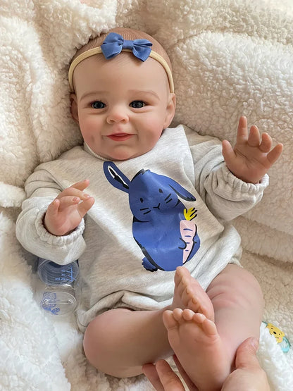 Mia 20-Inch Reborn Baby Doll – Realistic Baby with Blue Eyes and Hand-Painted Hair