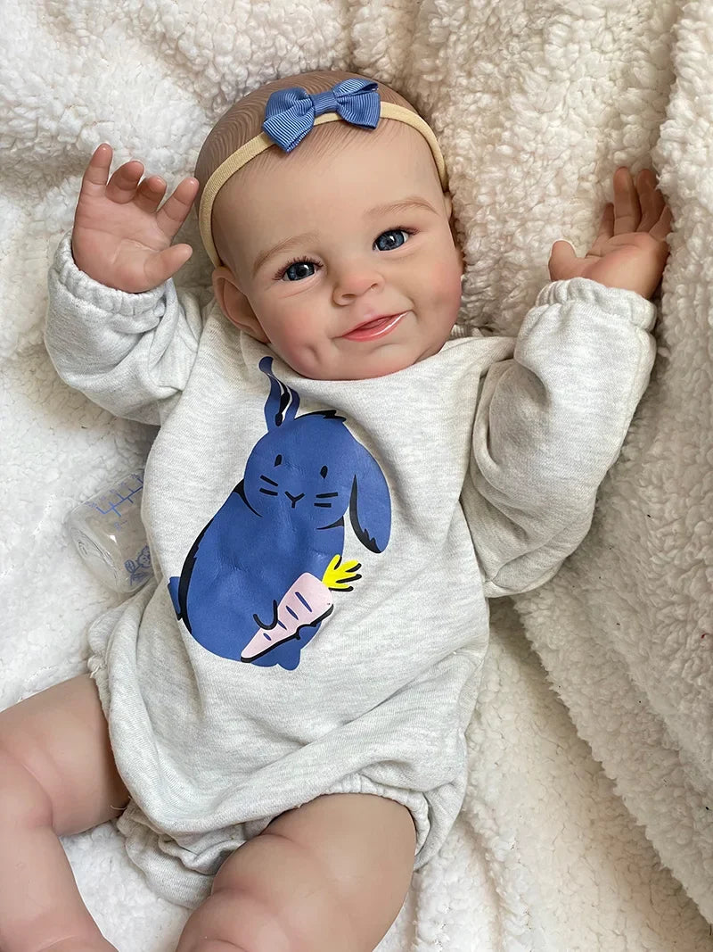 Mia 20-Inch Reborn Baby Doll – Realistic Baby with Blue Eyes and Hand-Painted Hair