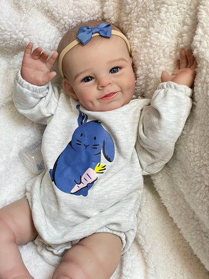 Mia 20-Inch Reborn Baby Doll – Realistic Baby with Blue Eyes and Hand-Painted Hair