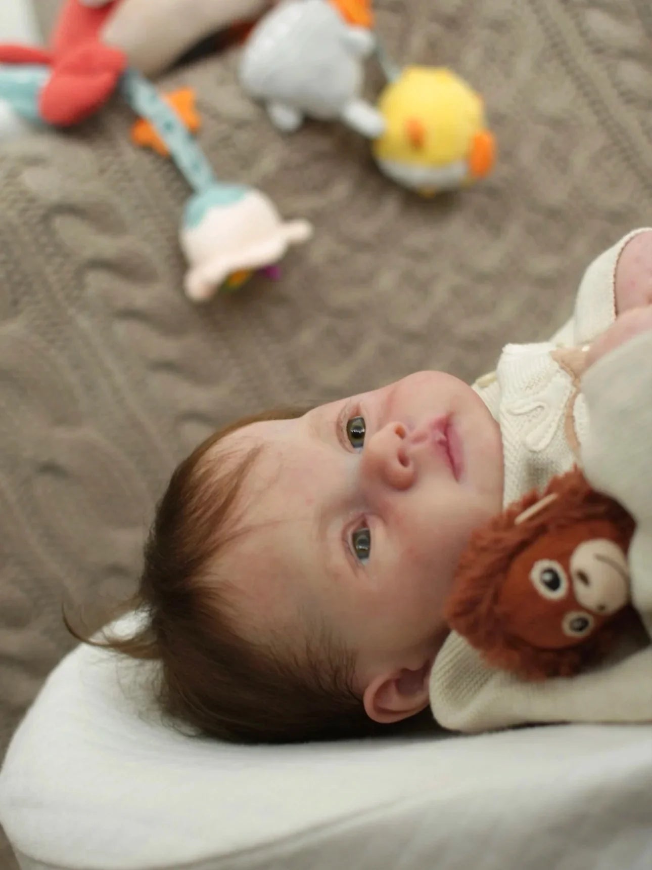 Elara 20-Inch Reborn Baby Doll – Blue-Eyed Newborn with Hand-Implanted Hair