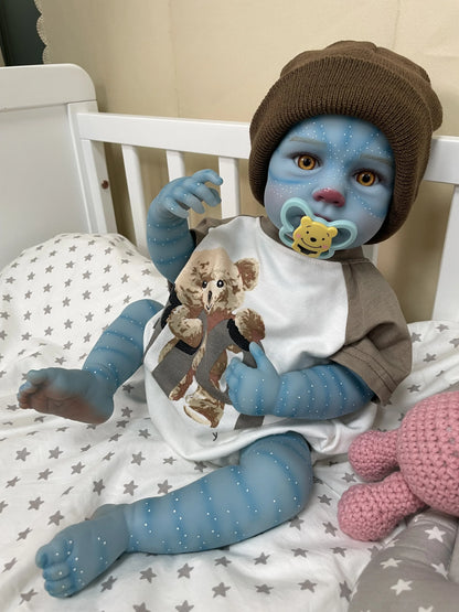 Nyra 20-Inch Avatar-Inspired Fantasy Reborn Baby Doll – Full Vinyl Baby Doll