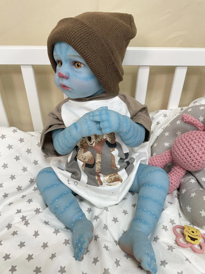 Nyra 20-Inch Avatar-Inspired Fantasy Reborn Baby Doll – Full Vinyl Baby Doll