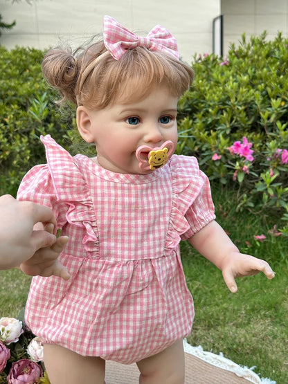 Arabella 25-Inch Reborn Toddler Girl Doll – Blue-Eyed Baby with Hand-Implanted Hair