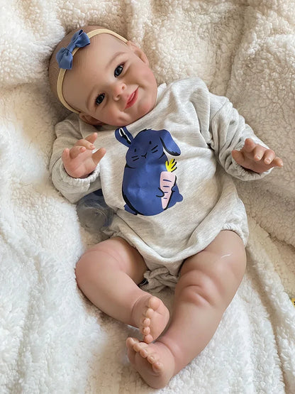 Mia 20-Inch Reborn Baby Doll – Realistic Baby with Blue Eyes and Hand-Painted Hair