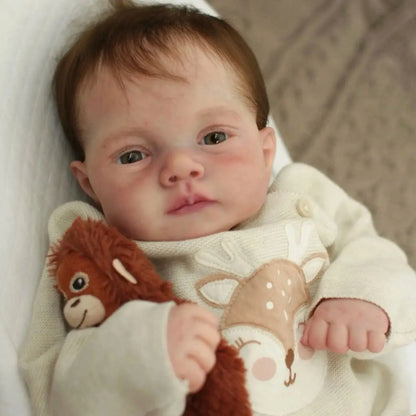 Elara 20-Inch Reborn Baby Doll – Blue-Eyed Newborn with Hand-Implanted Hair