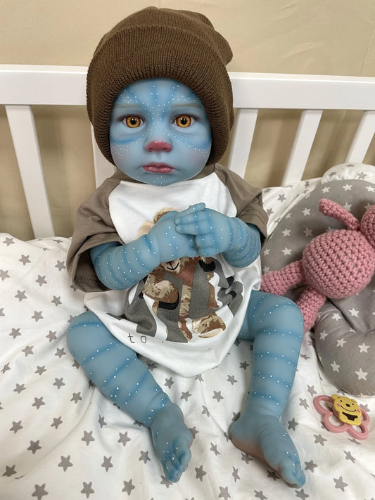 Nyra 20-Inch Avatar-Inspired Fantasy Reborn Baby Doll – Full Vinyl Baby Doll