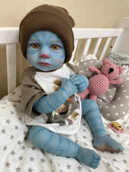 Nyra 20-Inch Avatar-Inspired Fantasy Reborn Baby Doll – Full Vinyl Baby Doll