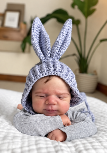 Noah Bunny 20-Inch Sleeping Reborn Baby Doll – Realistic Full Vinyl Baby with Hand-Implanted Hair